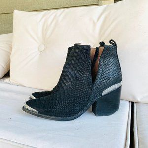 Jeffery Campbell Snake Embossed Ankle Boots